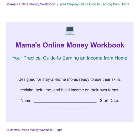 Mama’s Online Money Workbook