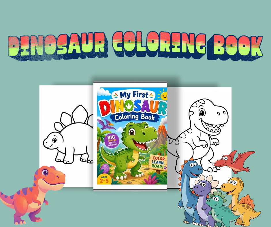 Children's Dinosaur Coloring Book